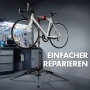 KARAT Fahrrad Montageständer Lois mit Fahrrad, höhenverstellbar, bis 30 kg Tragkraft.