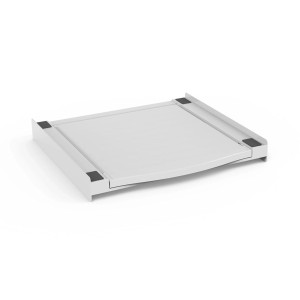 Xavax Zwischenbausatz Smart für Waschmaschine und Trockner mit Ausziehplatte, weiß.