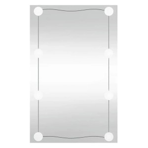 vidaXL Wandspiegel mit LED-Leuchten 40x60 cm Glas Rechteckig 3189152