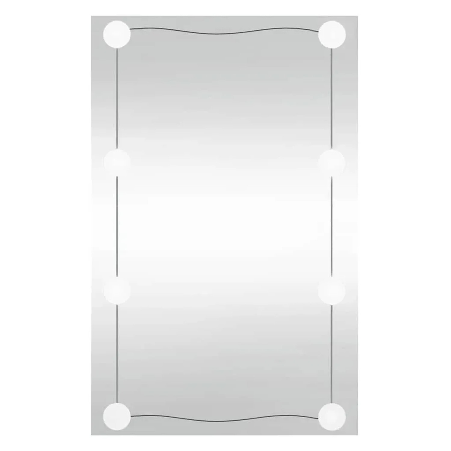 vidaXL Wandspiegel mit LED-Leuchten 40x60 cm Glas Rechteckig 3189152 günstig online kaufen