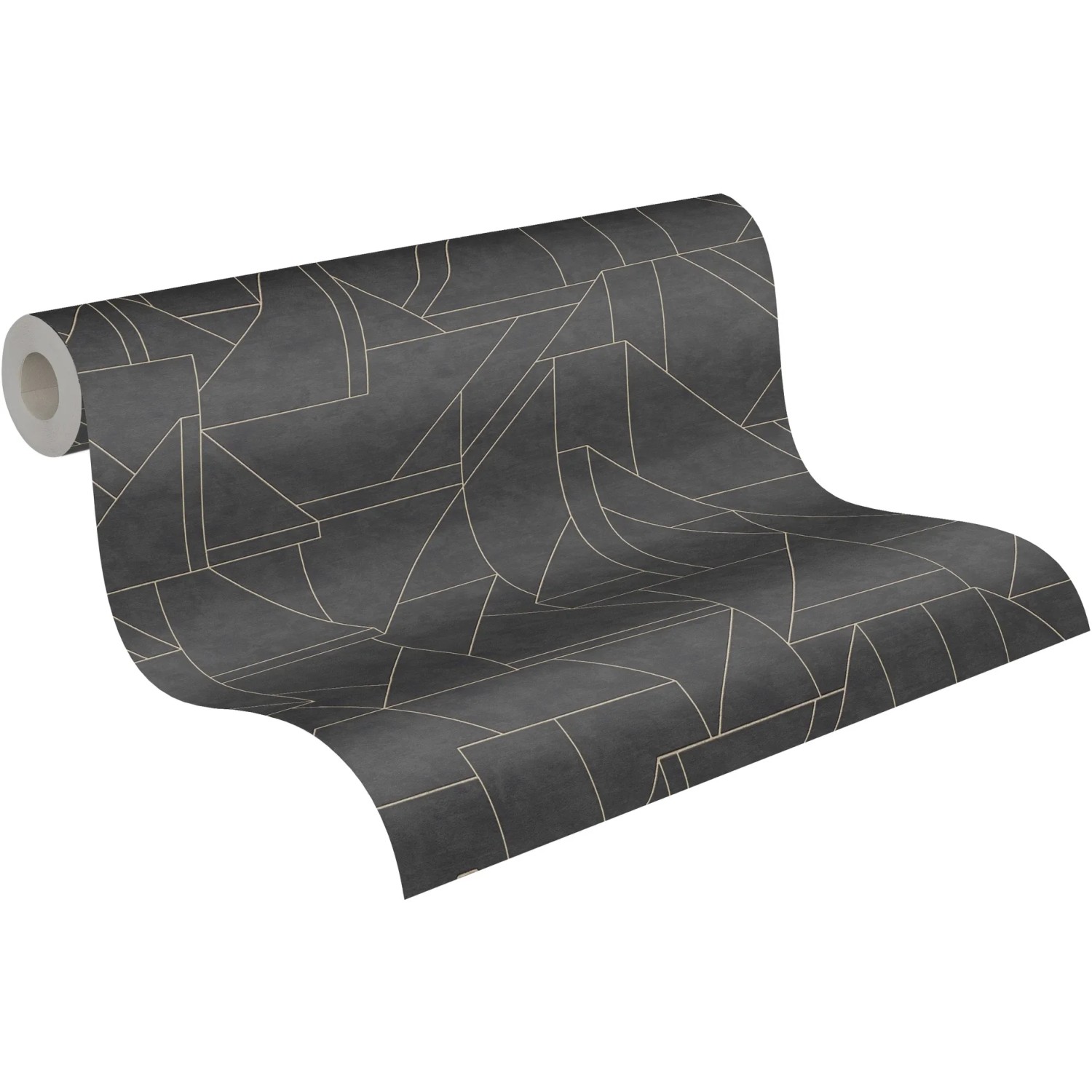 Duschvorhang Gold Griechischer Schlüssel Muster – 200x180 Cm, Wasserdicht, Polyester, Mit 12 Haken
