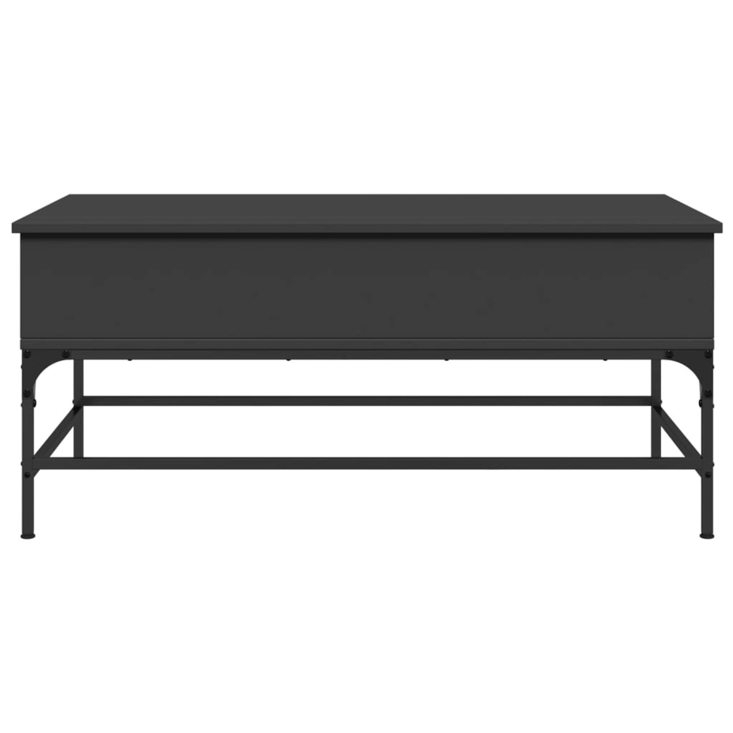 Schwarzer vidaXL Couchtisch (100x50x45 cm) aus Holzwerkstoff und Metall.