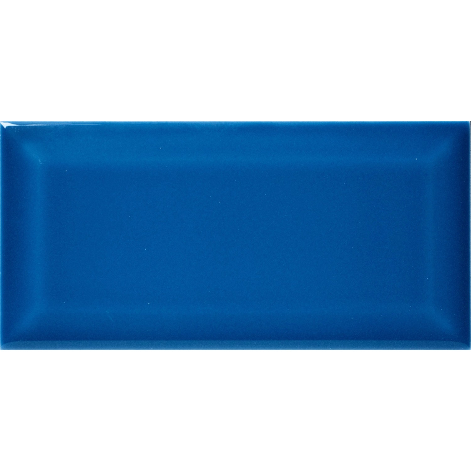 Wandfliese Metro Facette Blau Glasiert Glänzend 7,5 cm x 15 cm