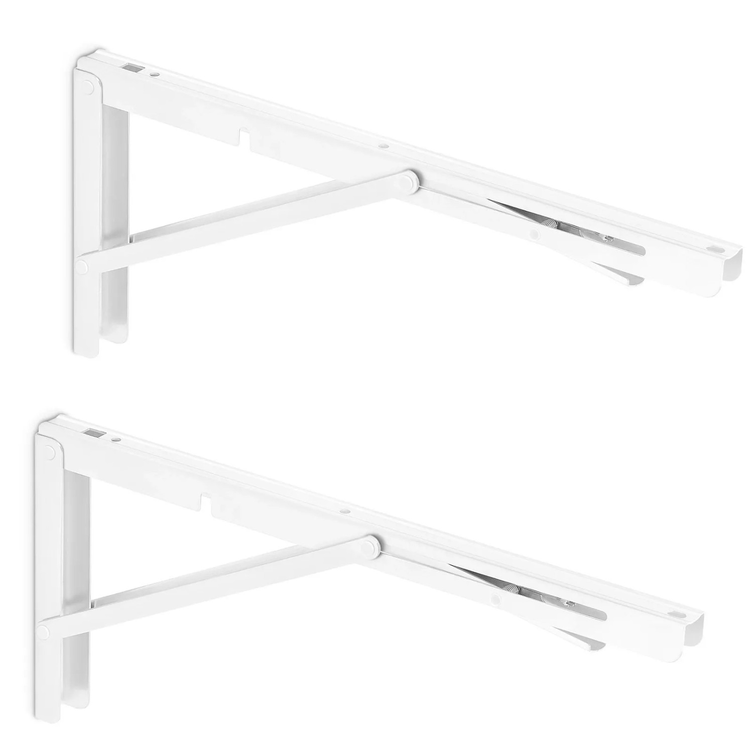 SOTECH 1 Paar Schwerlast Klappkonsolen 400 x 175 mm Weiß Tragkraft Bis 150 kg