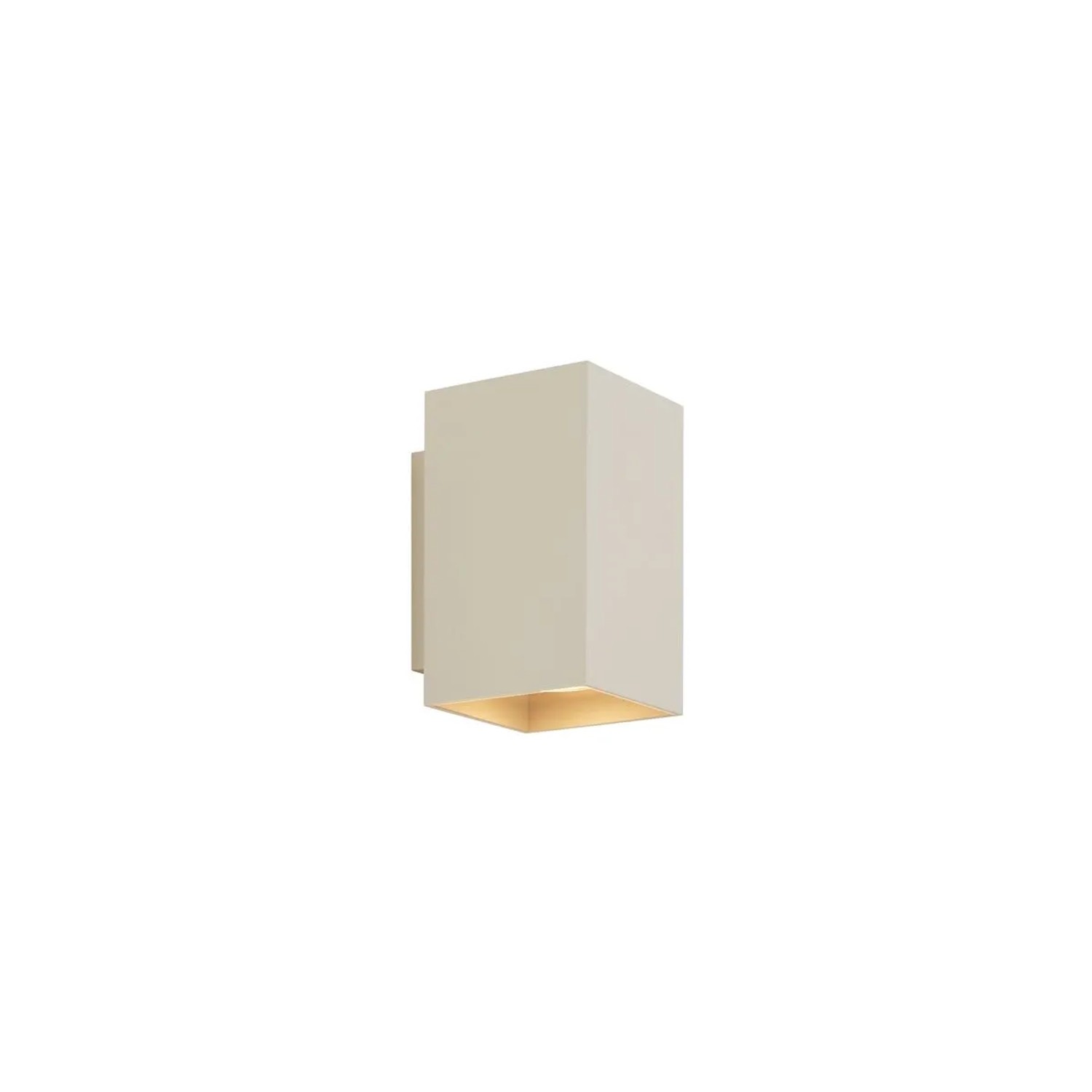 QAZQA Moderne Wandleuchte Beige GU10 50 mm Quadratisch 2 Flammig Sandy