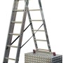 Krause Corda Vielzweckleiter 3 x 8 Sprossen in Treppenversion, Aluminium.
