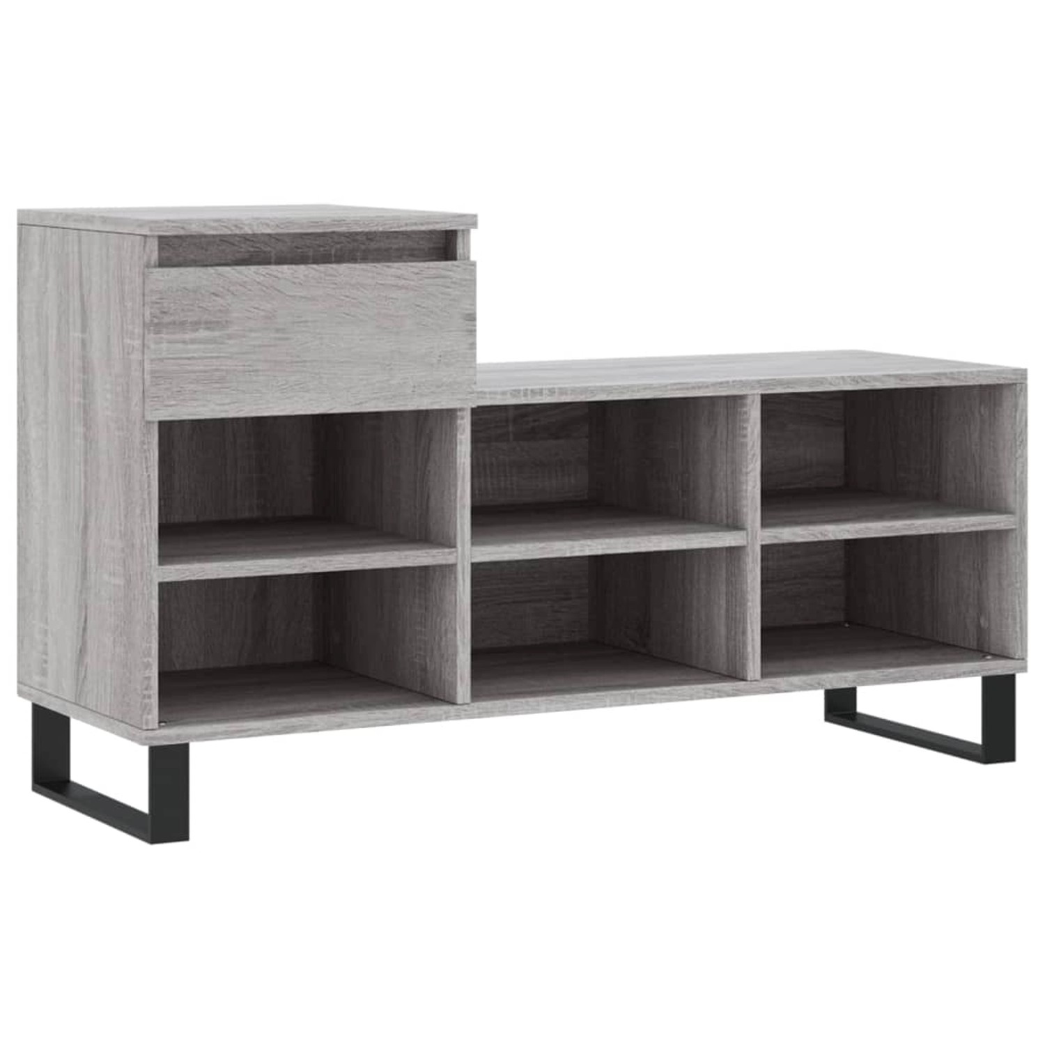 vidaXL Schuhregal Grau Sonoma 102x36x60 cm Holzwerkstoff 831378 günstig online kaufen
