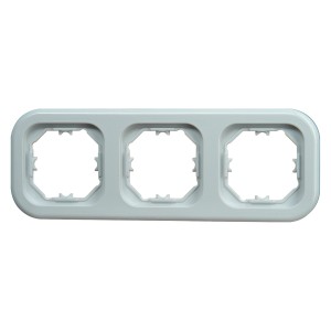Kopp Abdeckrahmen Donau 3-fach in Arktisweiß für Schalter und Steckdosen.