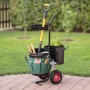 Westmann Gartenwagen Universal mit Gartengeräten und Zubehör. Praktische Gartenkarre für Ordnung und Transport.