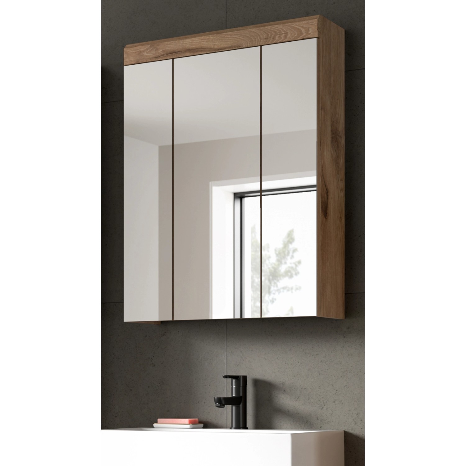 Inn.Furn Badezimmer Spiegelschrank in Eiche 60 cm Willow günstig online kaufen