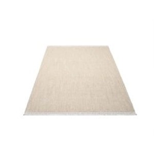 Gelber payé Teppich Klassiko 160x230 cm mit Fransen im Boho-Stil.