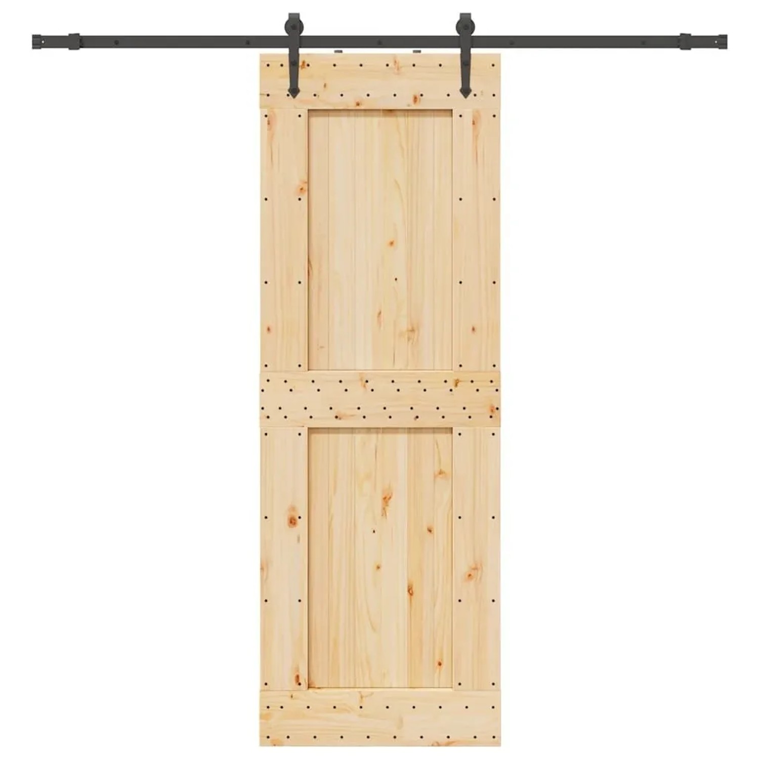vidaXL Schiebetür mit Beschlag 80x210 cm Massivholz Kiefer 3332743 günstig online kaufen