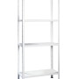 Weißes Schulte Steckregal, 180x100x50 cm, mit 4 Böden. Ideal für Keller, Garage oder Werkstatt.