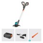 Gardena Akku-Trimmer EasyCut 23/18V Set mit Akku, Ladegerät und Ersatzmesser.