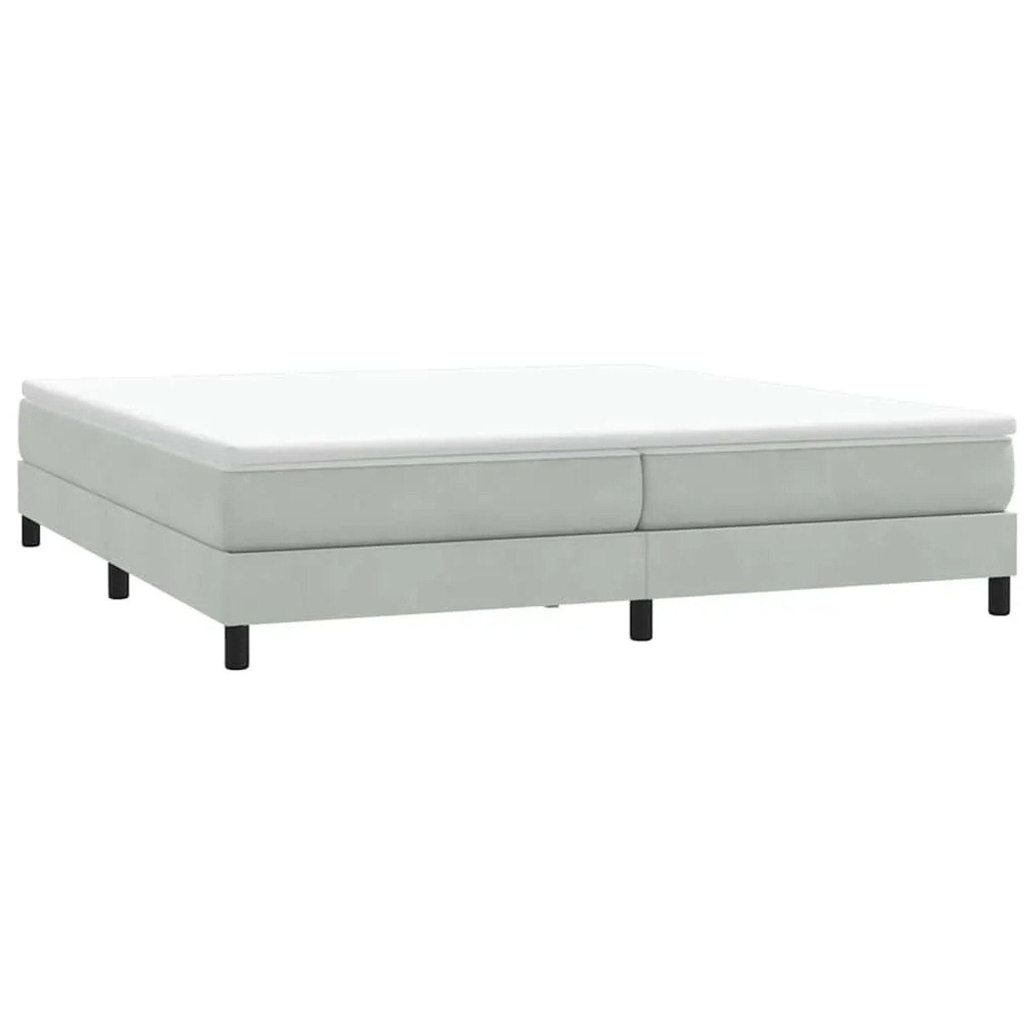 vidaXL Boxspringbett ohne Matratze Hellgrau 200x220 cm Samt 3315891 günstig online kaufen