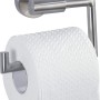 Wenko Toilettenpapierhalter Bosio, Edelstahl, silber matt mit Toilettenpapierrolle.