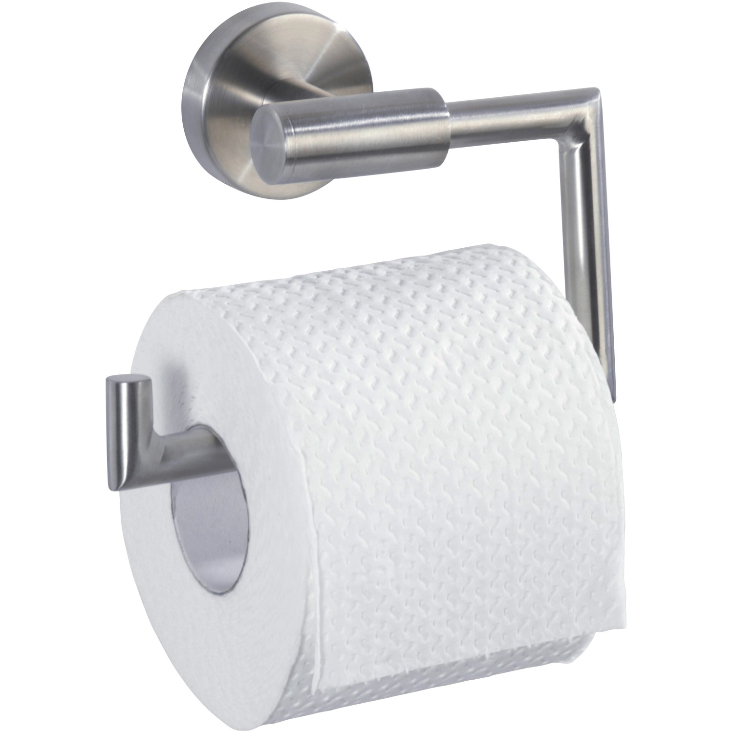 Wenko Toilettenpapierhalter Bosio Silber Matt 10,5 cm x 15 cm x 6,5 cm