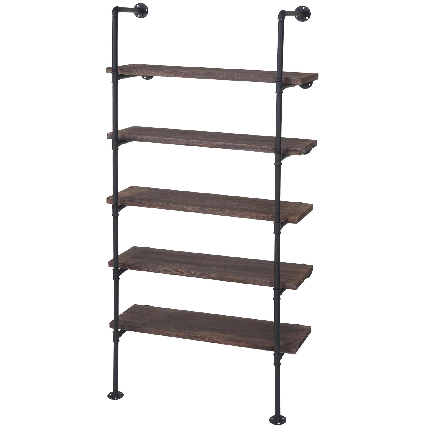 BERLINLODGE Standregal HxBxT 165x80x28cm Industriedesign Holz Metall Braun günstig online kaufen