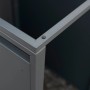 Detailaufnahme: Westmann Mülltonnenbox Kubus, 5er Box aus Metall, anthrazitfarben.