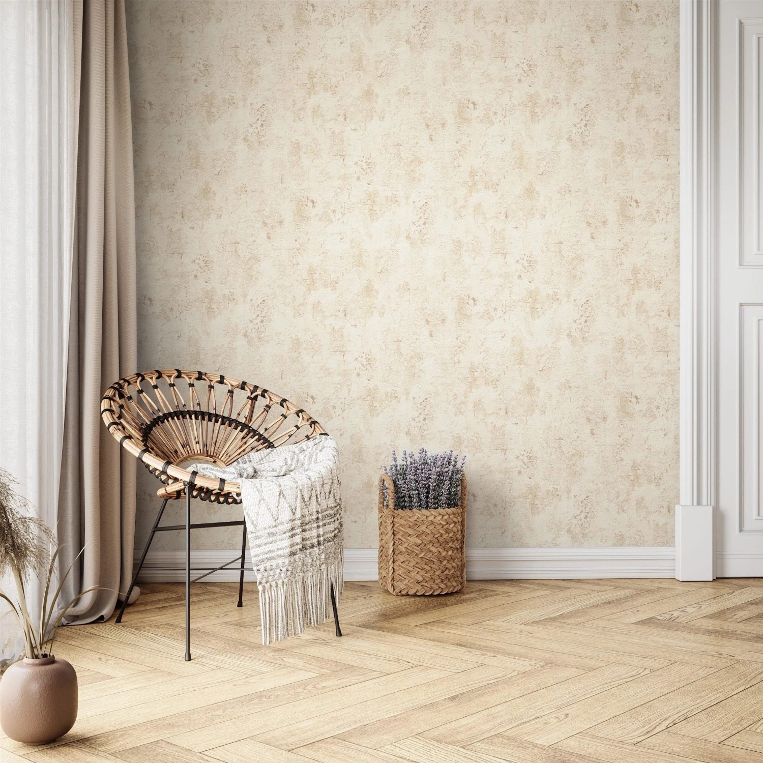 Newroom Vliestapete Kouri Beige Betonoptik Industrial Strukturiert FSC®_5