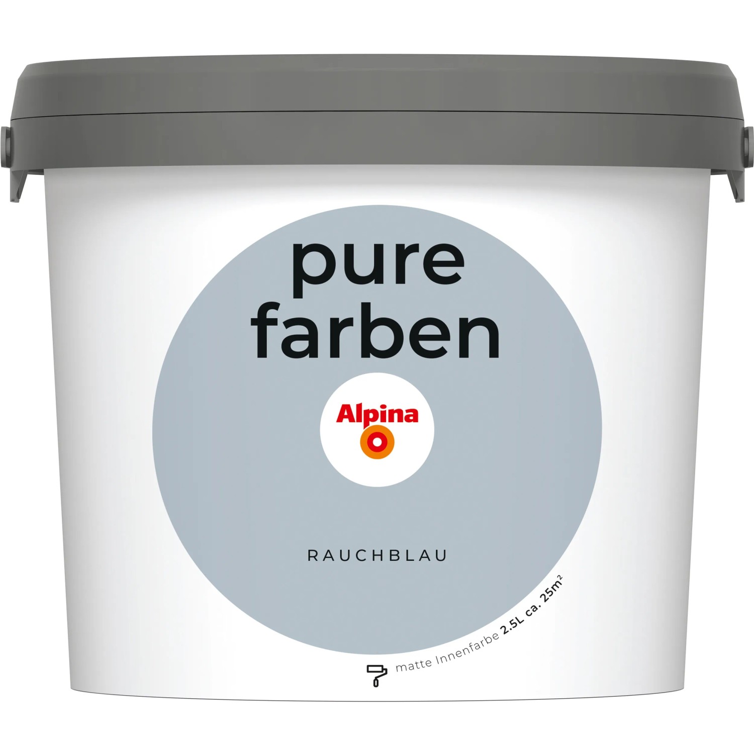 Alpina Wandfarbe Pure Farben Rauchblau 2,5,