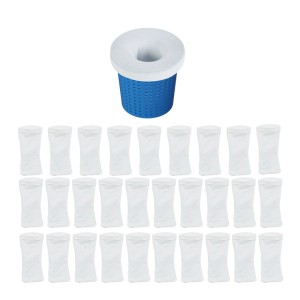 Relaxdays Skimmer Socken 30er Set Nylon Weiß Dehnbar 22 cm x 12 cm