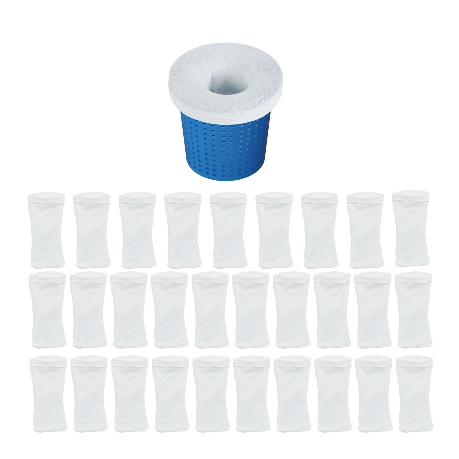 Relaxdays Skimmer Socken 30er Set Nylon Weiß Dehnbar 22 cm x 12 cm