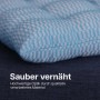 Bestlivings Stuhlkissen Lissabon, 2er Pack, türkis, 40x40 cm. Sitzkissen aus Baumwollmischung mit Steppung.