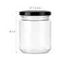 Relaxdays Einmachgläser 10er Set Glas Metall Transparent Schwarz Luftdicht Twist-Off 200 ml 8 cm x 7,5 cm_4