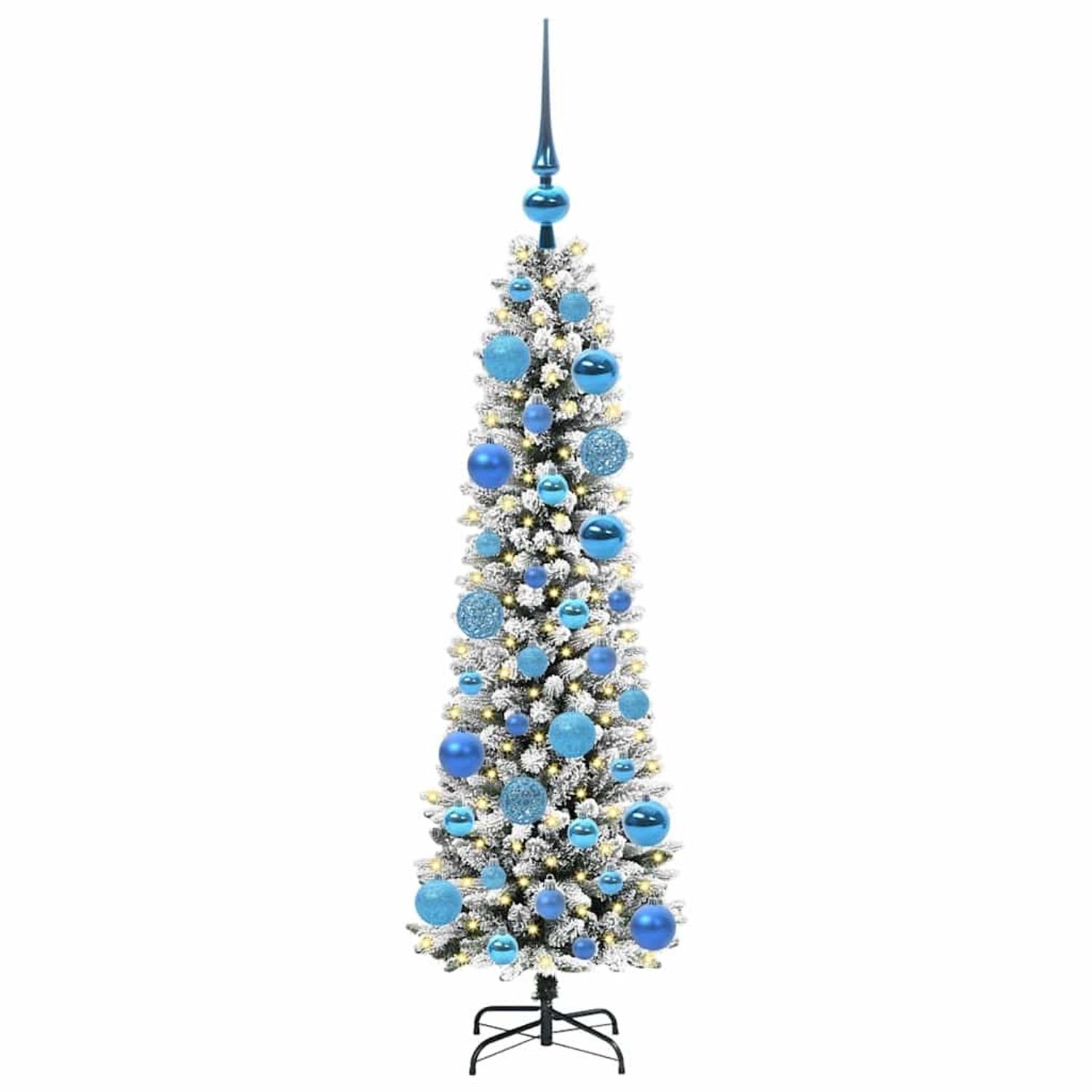 vidaXL Künstlicher Weihnachtsbaum mit 150 LEDs Grün und Weiß 120 cm 3396088