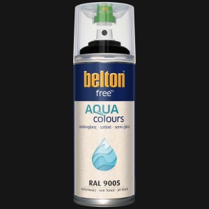 Belton Free AQUAcolours Buntlack RAL 9005 Tiefschwarz seidenglänzend 400 ml