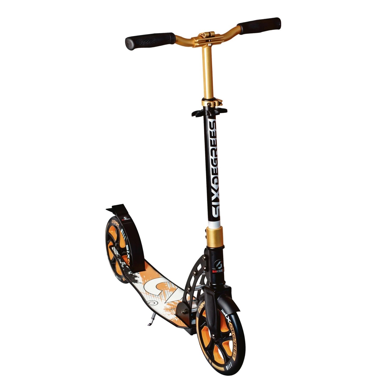 Thumbnail - Six Degrees Aluminium Scooter mit Klappmechanismus und Ständer 230/215 mm ABEC 7 Höhenverstellbar GS-Geprüft Gold