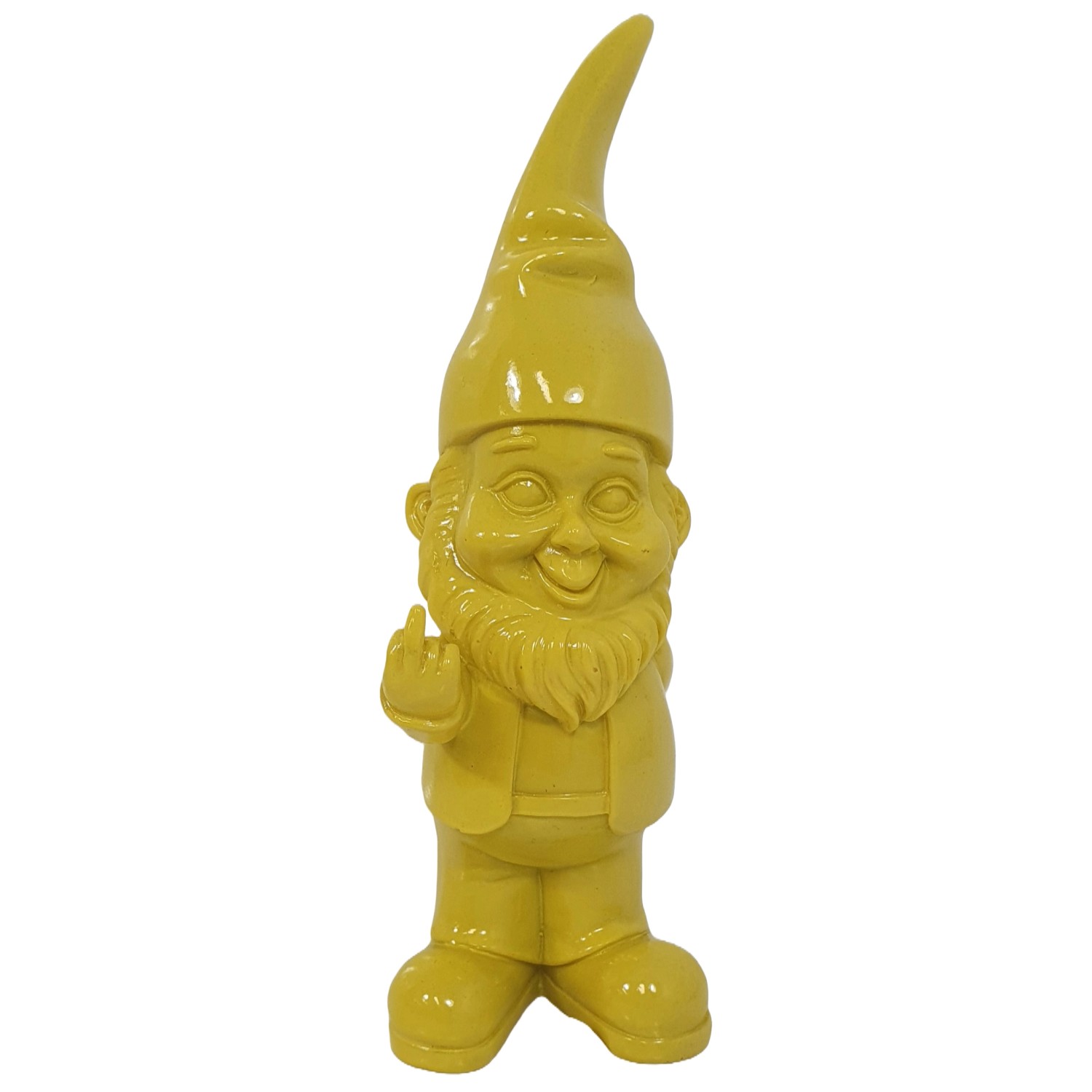 Deko-Figur Zwerg mit Stinkefinger 17,5 cm Gelb günstig online kaufen