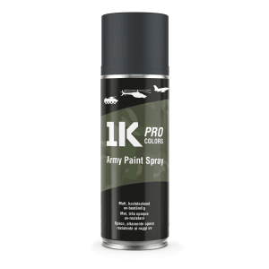 1K PRO COLORS Militär Spraydose, RAL7016 Panzergrau, matt. Buntlack-Spray für Hobby und Profi.