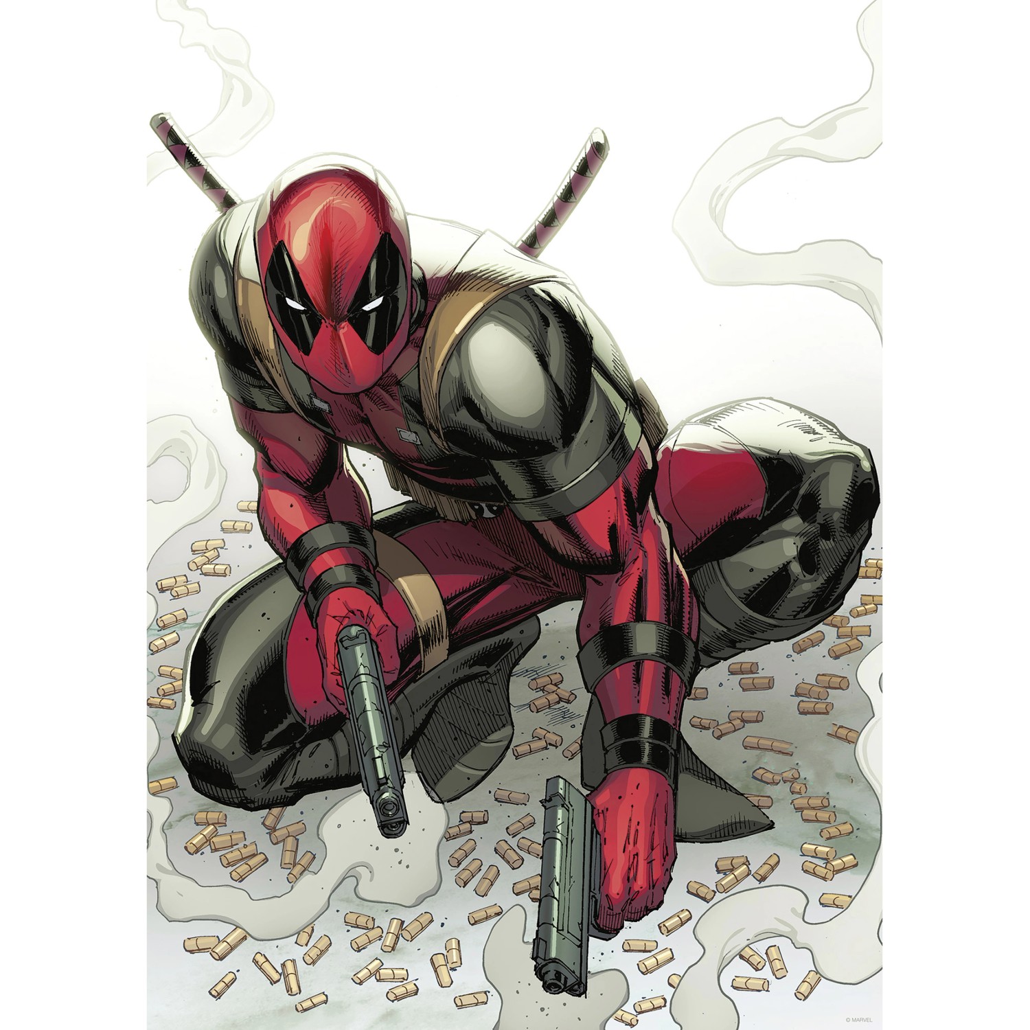 Komar Wandbild Marvel Deadpool Bullets 50 cm x 70 cm Rot günstig online kaufen