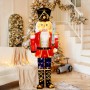 Große, beleuchtete Nussknacker Figur (157cm) als Weihnachtsdeko für Innen & Außen.