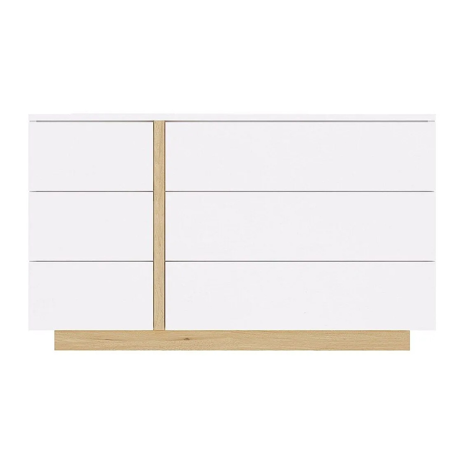 Vente-unique Kommode Napoli Naturfarben Hell  Weiß 120 cm