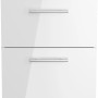 Optifit Unterschrank Rurik986, 50cm, weiß, mit 3 Auszügen und Edelstahlgriffen.