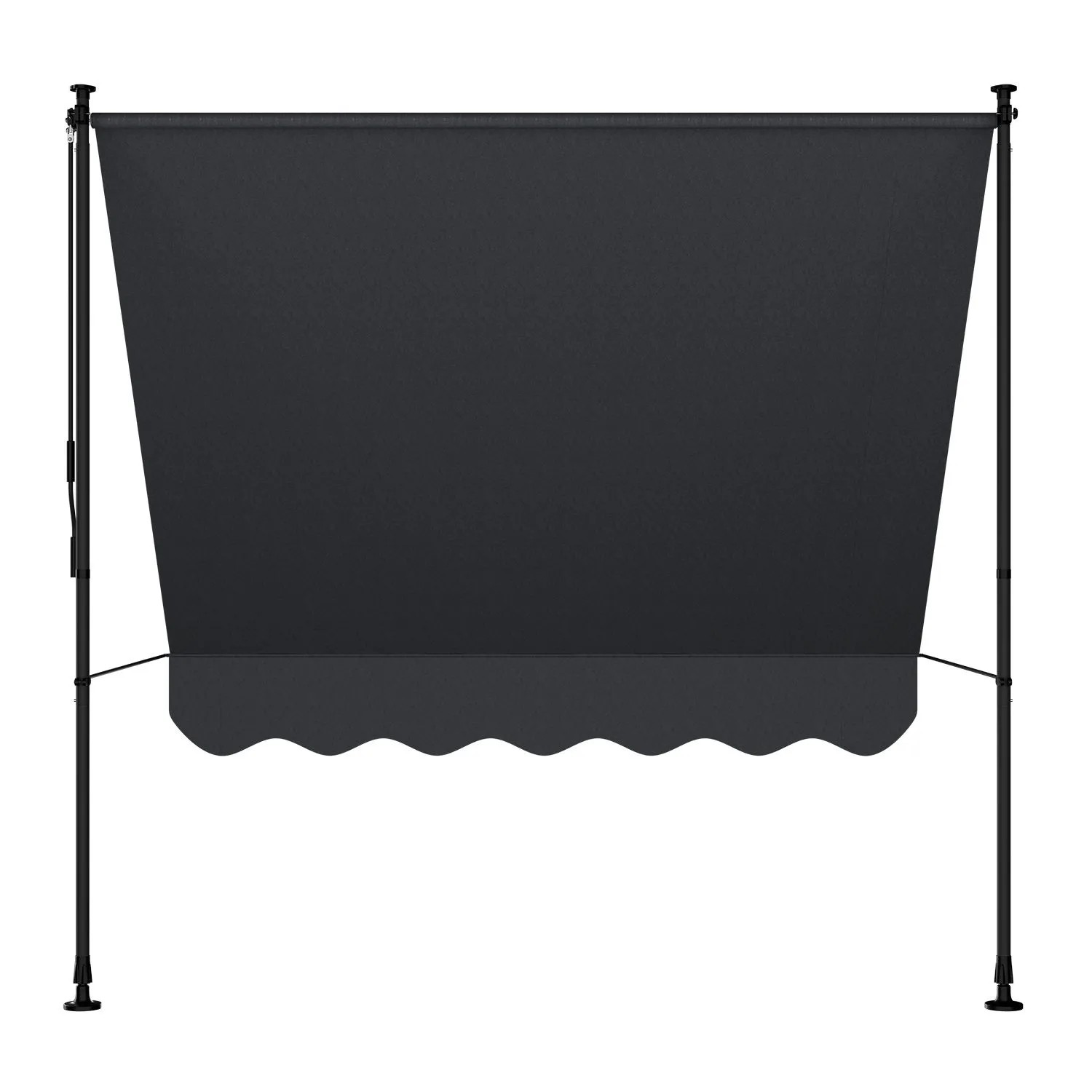 Graue Juskys Klemmmarkise Kapstadt 200x120 cm für Balkon und Terrasse.