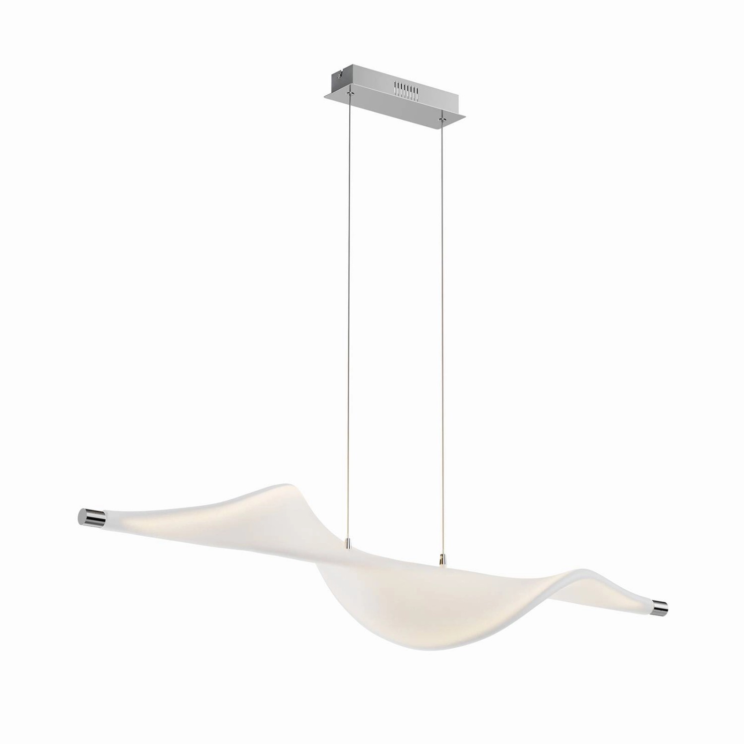 Lucande LED Pendelleuchte Edano 9626387 Dimmbar Modern in Weiß aus Textil 1 günstig online kaufen