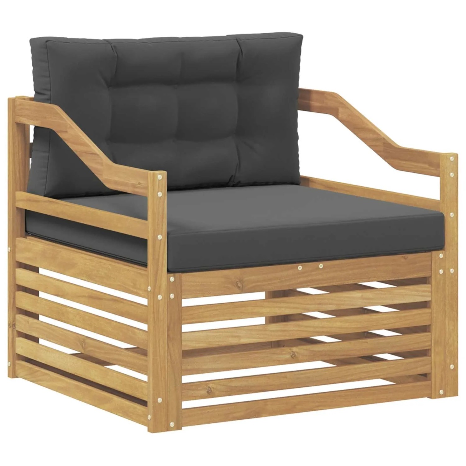 vidaXL Outdoor-Sofa Weiß und Anthrazit 3439154