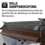 Canadian Spa Isolierabdeckung in Grau und Braun für Whirlpools, Detailaufnahme der Dampfabdichtung.