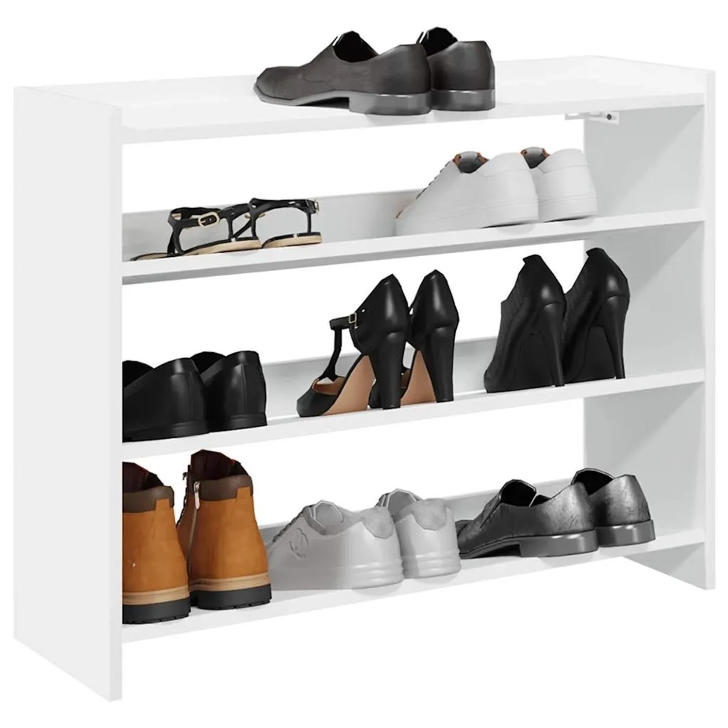 vidaXL Schuhregal Weiß 80x25x62 cm Holzwerkstoff 859914_2