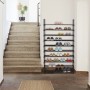 Relaxdays Schuhregal Stahl Weiß Erweiterbar 175,5 cm x 93 cm x 30,5 cm 4,2 kg_5