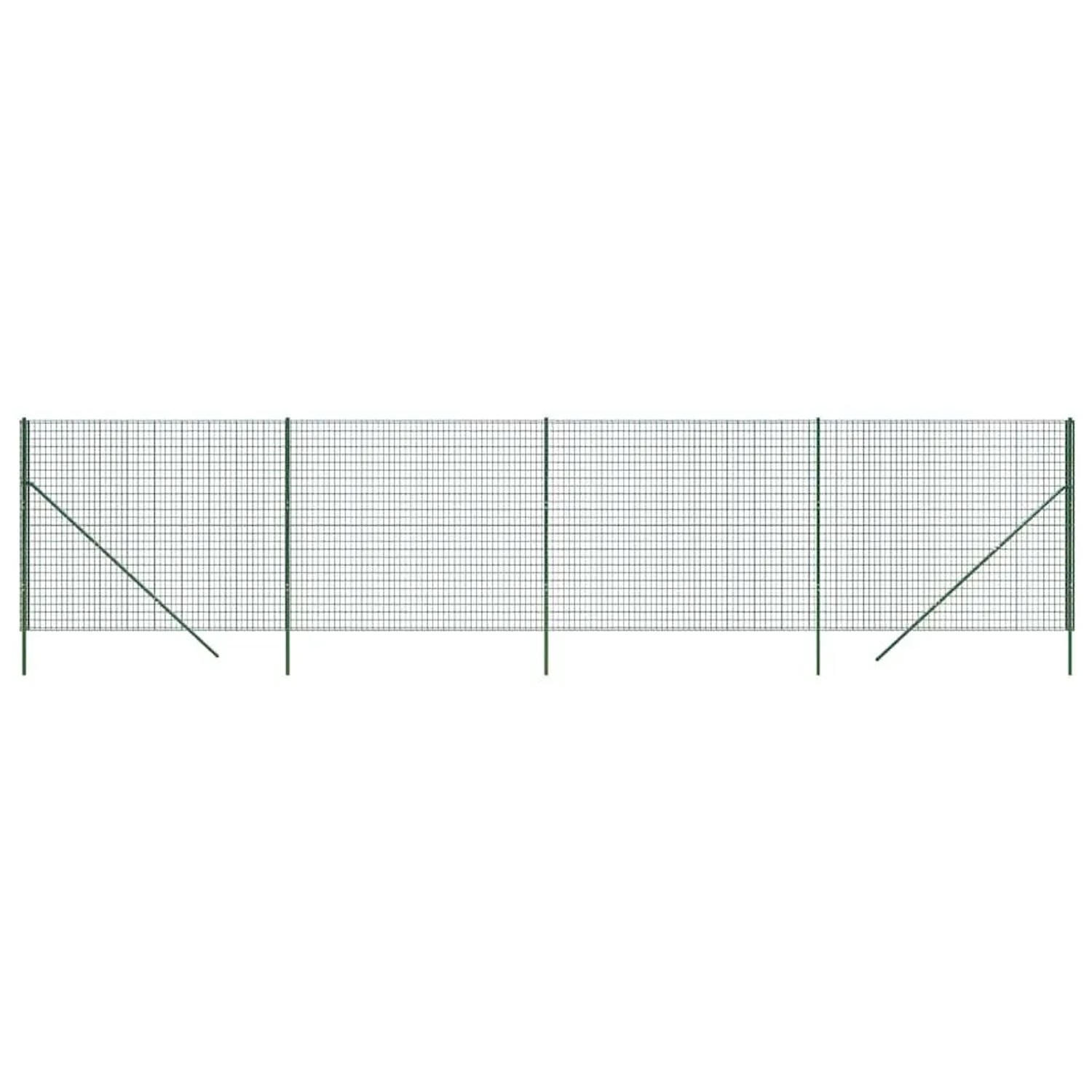 vidaXL Maschendrahtzaun Grün 2,2x10 m Verzinkter Stahl 154055 günstig online kaufen