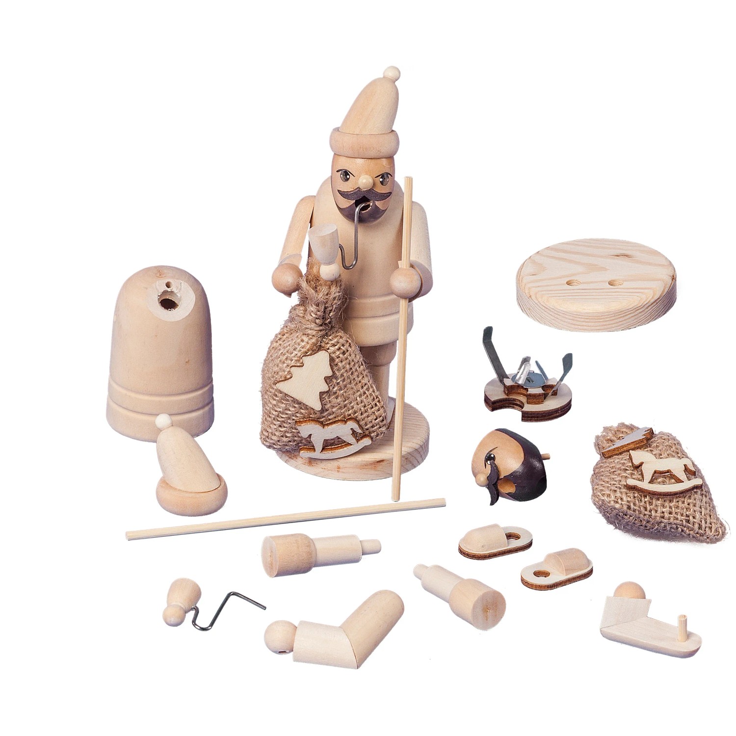 HGD Bastel-Set Räuchermännchen aus Holz ca. 14 cm Höhe