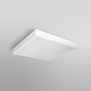 Quadratische, weiße Ledvance Smart+ WiFi Einbauleuchte Surface Downlight, 40x40 cm.