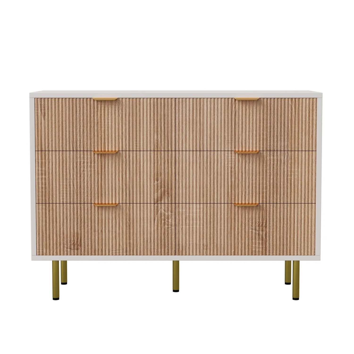 PXloue Schubladenschrank Aufbewahrungsmöbel mit Goldenen Griffen-Schlafzimm günstig online kaufen