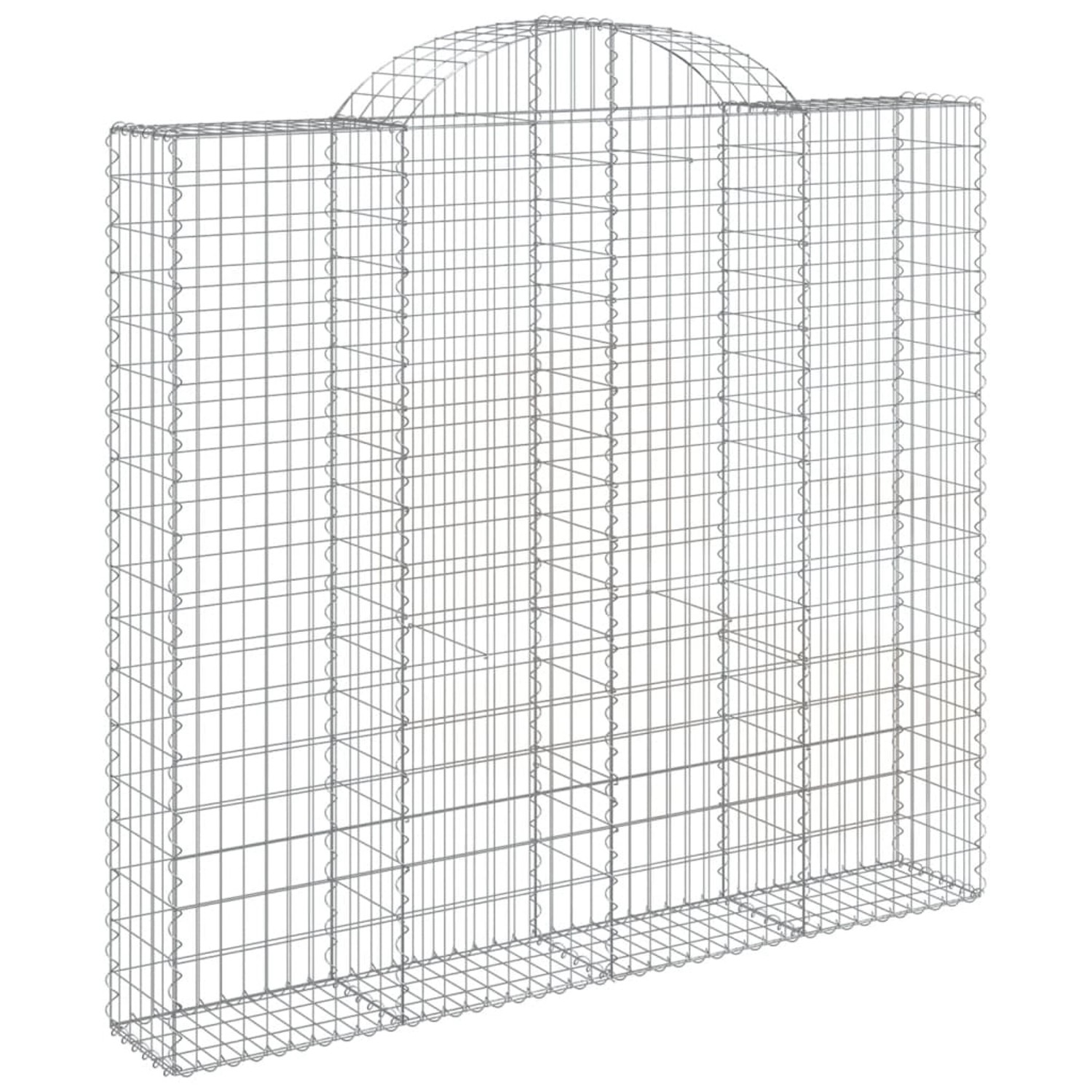 vidaXL Gabionen mit Hochbogen 14Stk 200x50x180/200cm Eisen 1679839