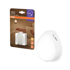 Osram LED-Nachtlicht Lunetta Raindrop, weiß, mit Dimmfunktion und EU-Stecker.